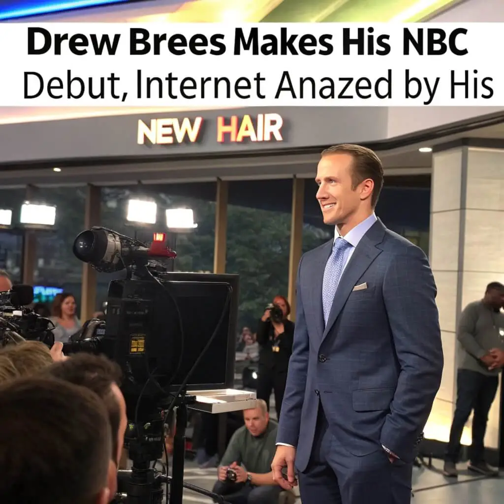 Drew Brees Makes His NBC Debut, Internet Amazed by His New Hair