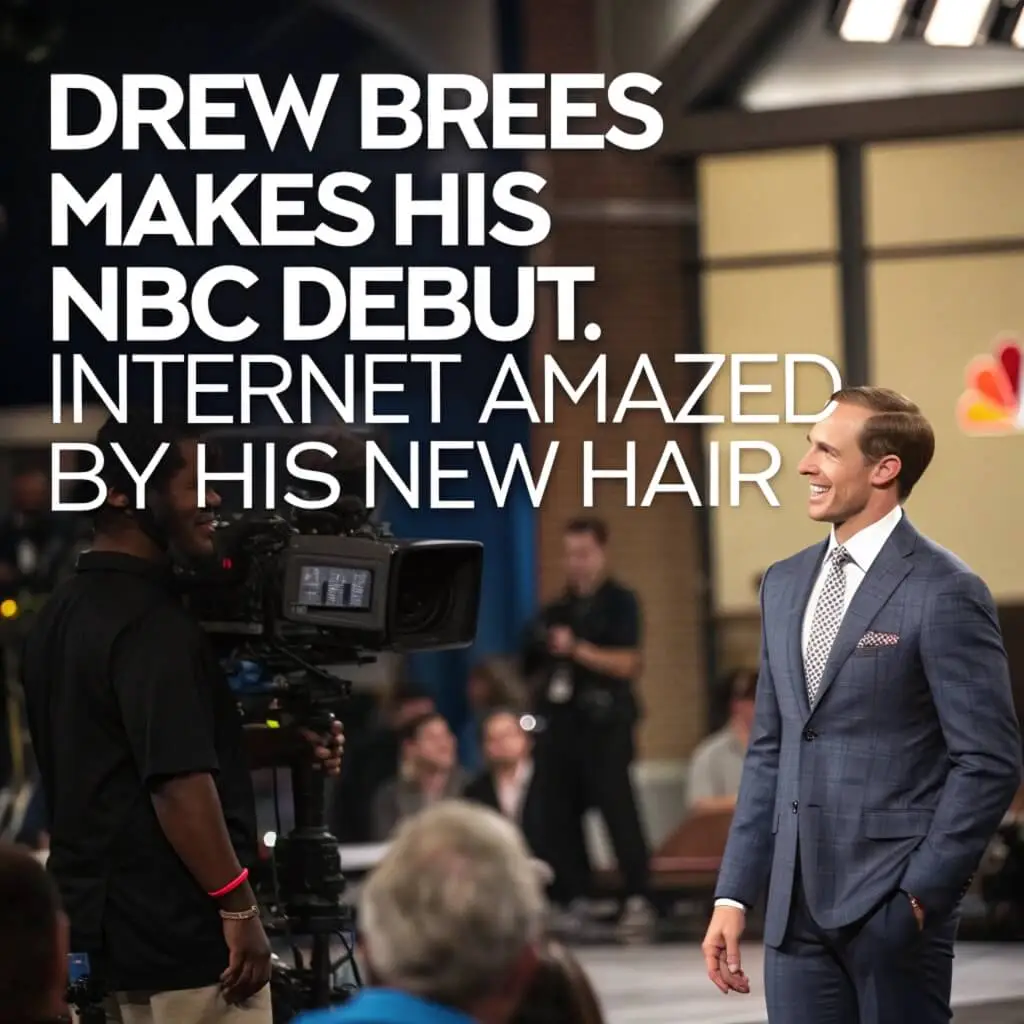 Drew Brees Makes His NBC Debut, Internet Amazed by His New Hair